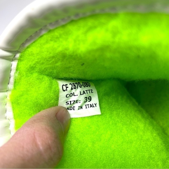 CHIARA Ferragni Logo Patch White Vinyl and Plush Lined Ankle Booties Size 39 - Picture 14 of 16